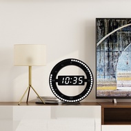 <INT>[Unique Life]LED Light Digital Wall Clock,Creative USB Electronic Clock Temperature Alarm Date 