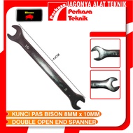 BISON DOUBLE OPEN END WRENCH CRV 8MMX10MM