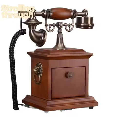 plug-in ordinary version] Solid wood retro phone Chinese antique home landline old-fashioned phone