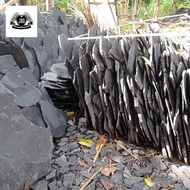 batu templek hitam alami cocok untuk dinding dan lantai