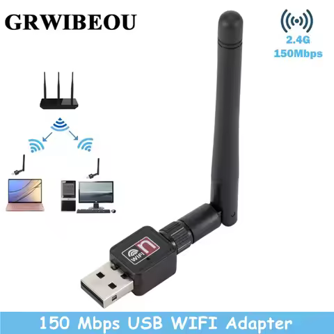 Network Card Mini USB WiFi Adapter Card 150 Mbps 2dBi WiFi adapter PC WiFi Antenna WiFi Dongle 2.4G 