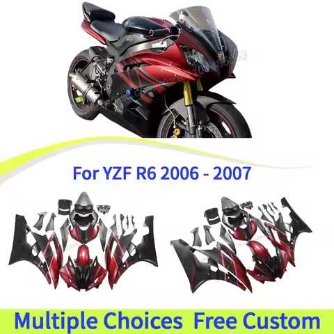 For YAMAHA YZF R6 RJ11 2006 2007 YZFR6 06 07 YZF-R6 High Quality Injection ABS Plastics Fairings | M