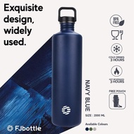 FJbottle - {FREE POUCH} 2 Liter Jumbo Stainless Steel Sports Drinking Bottle - SR7102 - DARK BLUE