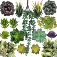 YGBG Green Desktop Fake Plants Living Room Ornament Bedroom Artificial Succulents Plants