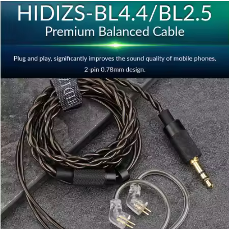 HIDIZS BL2.5-RC/BL4.4-RC Balanced Cable SE3.5-RC Single-ended Audio Cable with 2Pin 0.78mm made for 