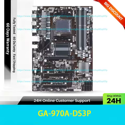 Used for GIGABYTE GA-970A-DS3P Motherboard 970 AM3+ ATX DDR3 Max 32GB PCIE For AMD FX Series CPU