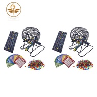 【hzswankgd2.sg】2X Deluxe Bingo Game Set with 6 Inch Bingo Cage, Bingo Master Board,150 Colored Balls