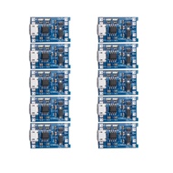 10 Pcs 5V Micro USB 1A 18650 TP4056 Lithium Battery Charging Board with Protection Charger Module