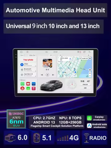 Upgradation UIS7870 Android 13 Universal Car Multimedia AI Voice mp5 Palyer gps navigation Carplay A