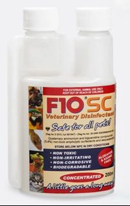 F10 F10sc 獸醫診所專用 貓狗鸚鵡鳥兔爬蟲 寵物濃縮消毒液 100ml / 200ml