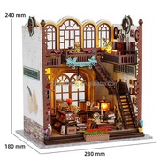 Wholesale Handmade Educational Puzzle Game DIY Wooden miniature models Doll House For Girls