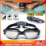 Swimming Goggles for Men Women Adult Diving Swim Google Anti Fog Eye Glasses Adjustable Waterproof A