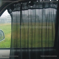 Universiadeis❥ 2pcs Car SunShade Side Nylon Mesh Window Curtain Foldable Sunshade UV Protection