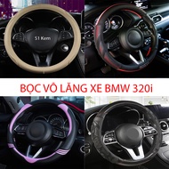 STEERING WHEEL COVER FOR BMW 320I SIZE 38CM – PREMIUM LEATHER, ANTI-SLIP