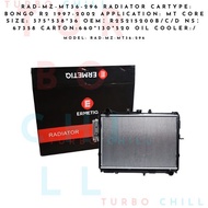 RAD-MZ-MT36-296 RADIATOR CARTYPE: BONGO R2 1997-2002 APPLICATION: MT CORE SIZE: 375*538*36 OEM:R2S21