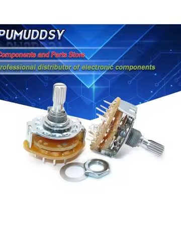 2PCS RS25 Band switch 2P4T 2P5T 2P6T 3P3T 3P4T Mount Rotary Switch Selector Band 2 Pole 5 Position K