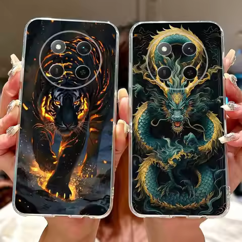 For Honor X9c Case HonorX9c 5G Cover Cool Tiger Dragon Silicon Bumper Back Protective Cases For Hono