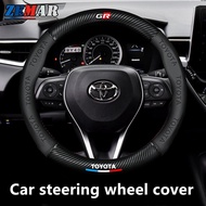 Toyota GR Car Steering Wheel Cover Carbon Fiber Protection For Toyota Agya Raize Calya Avanza Veloz 