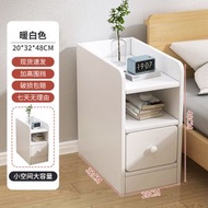 床頭櫃 小型家用臥室簡約現代20cm超窄夾縫收納櫃子 簡易置物架（快遞送貨上門）