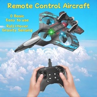 New RC Aircraft Gravity Sensing Stunt Foam Aircraft LED Colorful Light  Rechargeable Fighter Model T