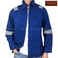 TANKER 100% Cotton Safety Jacket | Premium Reflective Jacket | Work Jacket | Size S-8XL | TK001