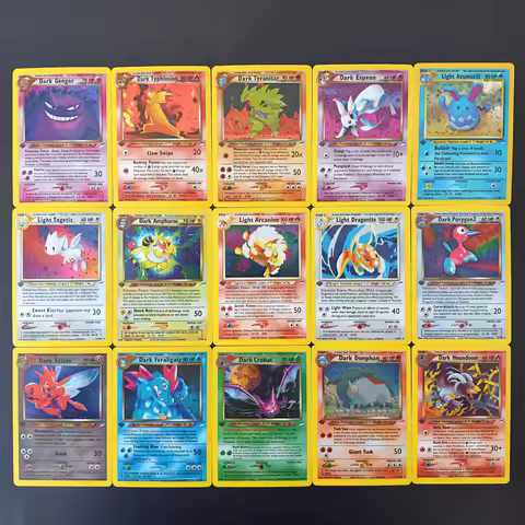 Proxy PKM Card Vintage Neo Destiny Light Dark Gengar Typhlosion Togetic Azumarill Cards TCG Advanced