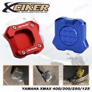 YAMAHA XMAX 400/300/250/125 Center Stand Shoes Foot Kick Enlarger CNC Aluminum Double Stand Pads Plate XMAX Accessories