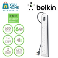 Belkin 6-outlet Surge Protection Power Extension Socket (2m)