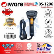 CODE BARCODE SCANNER IWARE BATANG 1D BS1206 BS-1206 BS 1206 WIRED