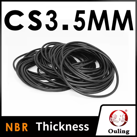 Thickness CS3.5mm Black NBR Nitrile Rubber O-rings Seals Gasket Washer Temperature Resistant Wear-Re