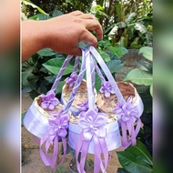 flower girl basket lavender