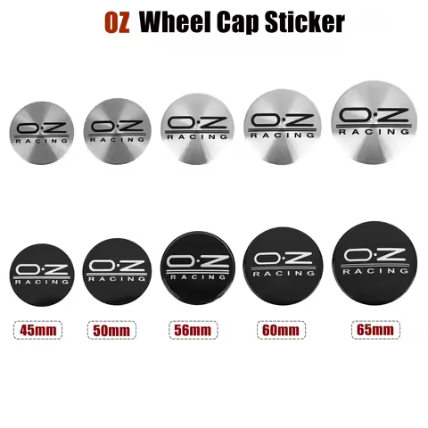 Car Styling 45mm Wheel Centre Sticker OZ 50mm 56mm Rim Cover Badge 60mm Wheel Hub Cap Emblem O.Z Rac