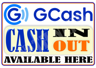 Laminated GCASH Cash In and Cash Out print-out
