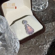 綠玉髓葫蘆鑲嵌瑪瑙女款輕奢吊墜 翡翠色掛件 飾品