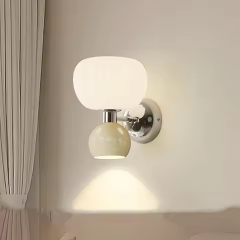Modern LED Wall Lamps Cream Breeze Pumpkin Sconces G9 Bulb For Bedroom Bedside wall light Study Livi