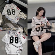 Silver T-shirt 88 soccer T-shirt No. 88 Glossy Silver Women's T-shirt Sports shirt Loose Format Hott