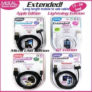 McKAL Extended! USB Mobile Charging Cables for iPhone iPad Android