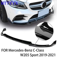 Car Front Bumper Splitter Lip Diffuser Body Kit Spoiler Guard For Mercedes-Benz C-Class AMG C43/Line