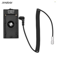 Andoer NP-F970 F750 Battery Plate Holder Adapter + BMPCC Power Adapter Cable Compatible with BMPCC 4