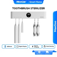 MeeGoo Toothbrush Holder UV Sterilizer | Air Dry Fan | Smart Sensor Switch | Wall Mount Rechargeable