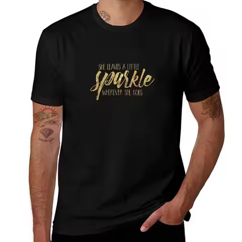 She Leaves A Little Sparkle Wherever She Goes T-Shirt Big and Tall Loose Fit T-Shirt