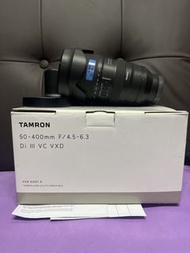 安心行貨 完美無瑕 全套有盒 香港行貨 有保養 2027-10 Tamron 50-400 50-400mm VXD VC 最新款 Sony FE E  Mount  有原裝腳架