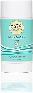 CoTZ Mineral Sunscreen Stick SPF 45 | Zinc Oxide | Water Resistant | Broad Spectrum Sunscreen | Invi