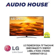 LG 75QNED91SQA  75" ThinQ AI 4K QNED MiniLED TV  ENERGY LABEL: 4 TICKS  3 YEARS WARRANTY BY LG