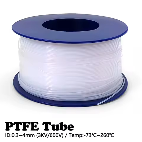 Corrosion Resistant PTFE Teflonto Hard Tube 1M/3M/5M Capillary ID 0.3-6mm High Temp Anti-Aging Pipe 