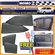 Car Toyota COROLLA ALTIS 2002 - 2007 Window Magnetic Sun Shade Magnet Sunshade FREE TouchNGo Stick H