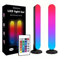1pc/2pcs LED Strip Lights For Room, 24 Keys IR Remote Control Remote Control Smart RGB Strip Lights 