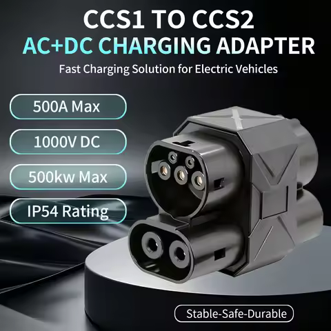 CCS1 to CCS2 Fast Charging Adapter 500A 500kW 1000V EV Connector for Electric Vehicle CCS1 Charger t