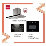 Teka DSI90AD Hood (1500m3/h) + Hob GVI 78 2G AI AL TR (4.5KW) + TL615 B Oven (8 Cooking Functions) with Free Gift