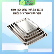 Stainless steel food tray size 32x22 - 4.8cm deep, rice tray, baking tray, dining table tray